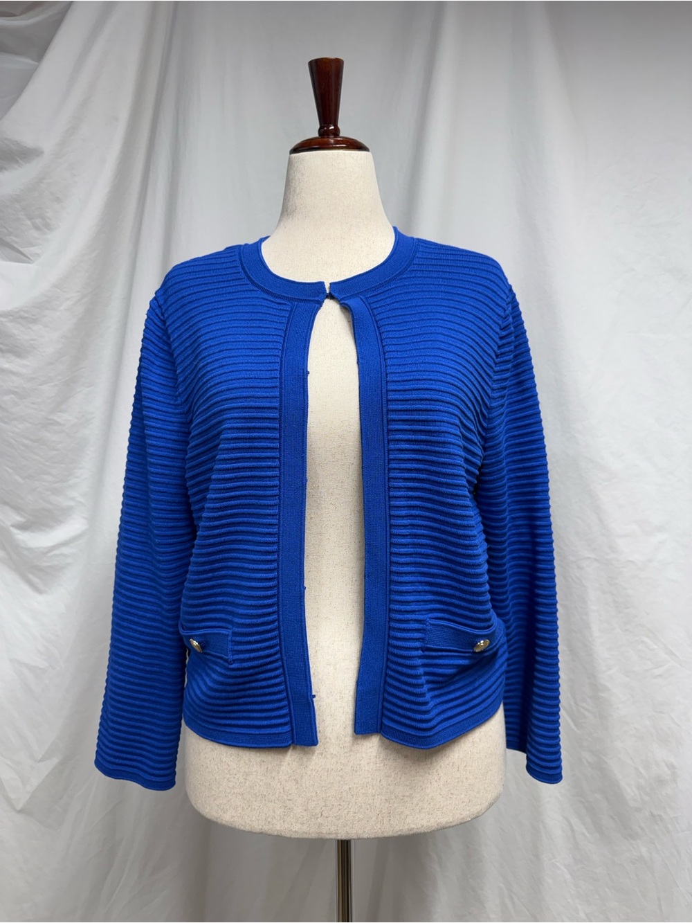 Ann Taylor Royal Blue Ribbed Women's Cardigan